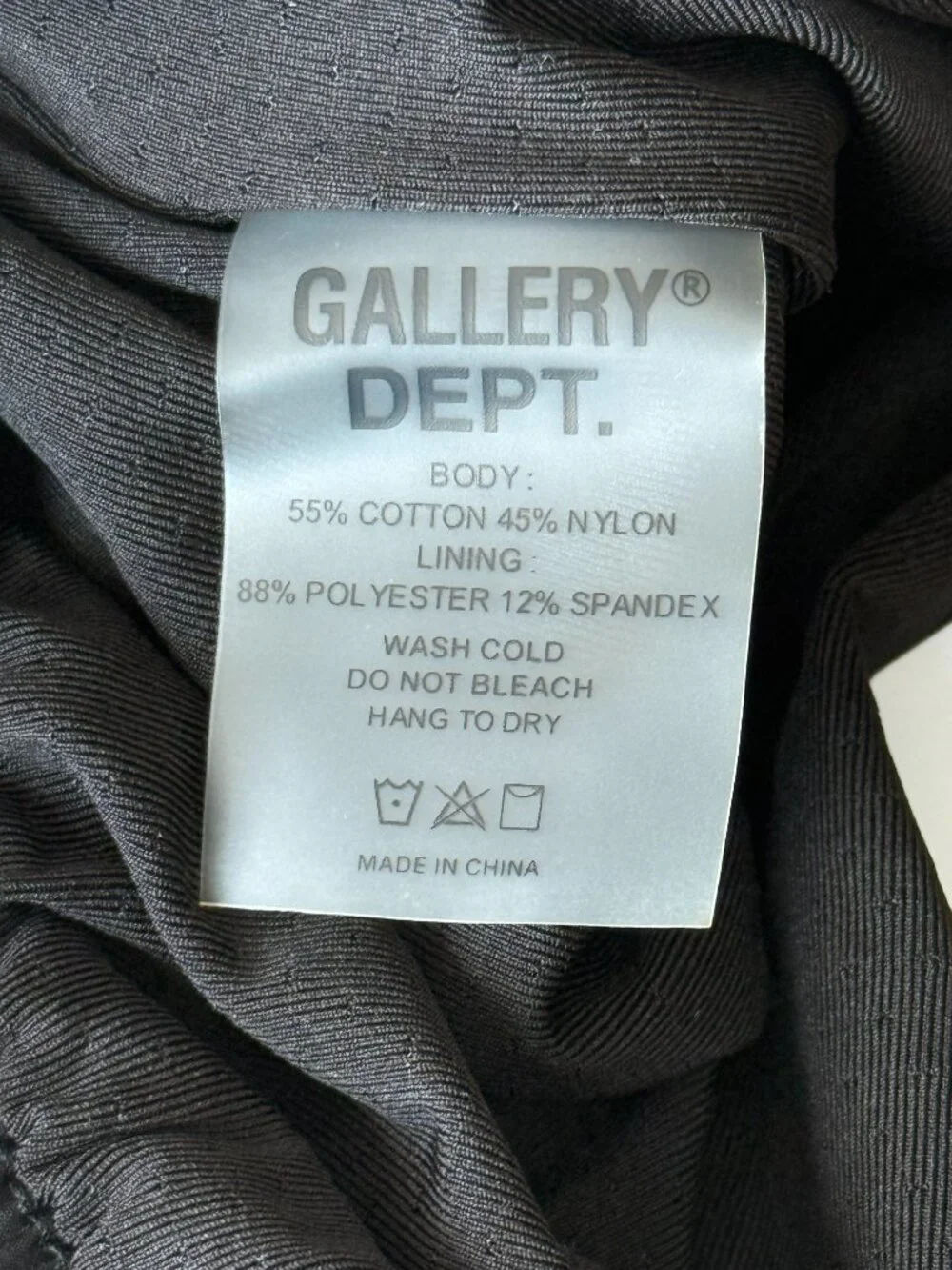 Gallery Dept Black & White Dept Logo Active Shorts